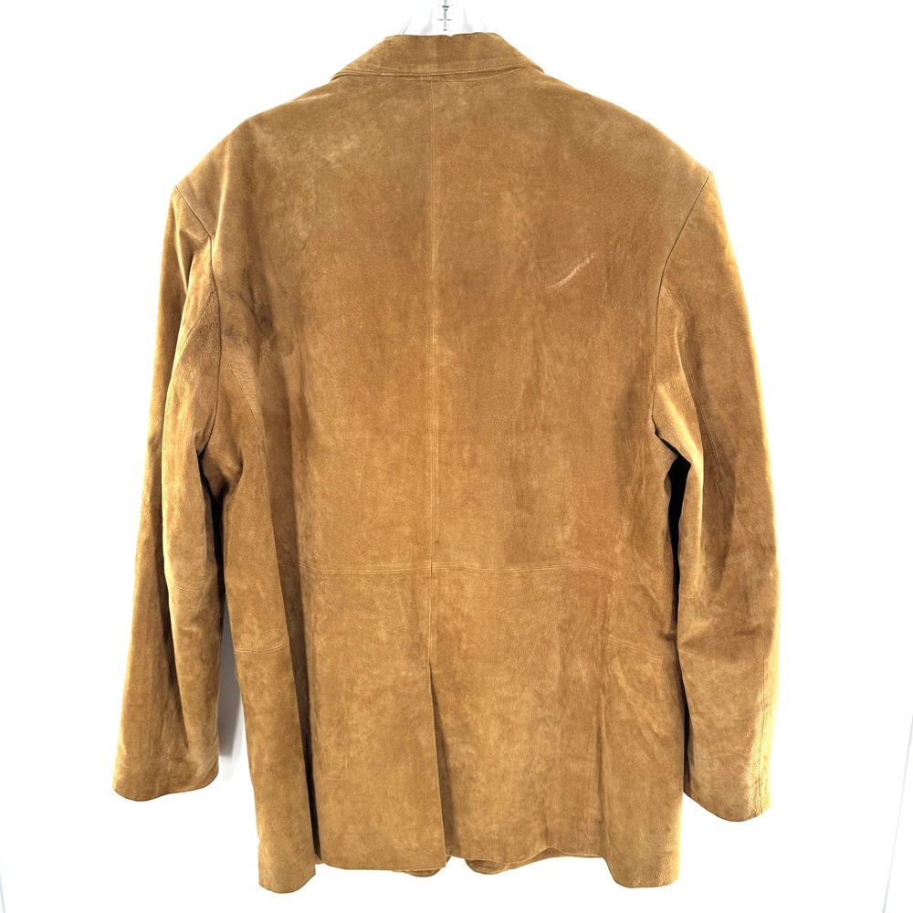 Vintage BGSD Mens Sz XLT Genuine Leather Suede Blazer Jacket Sport Coat‎ Tan - Picture 2 of 14